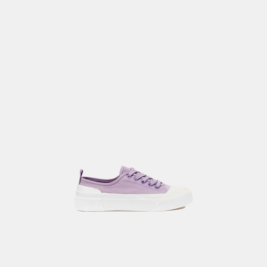 Aigle The Eco-friendly Canvas And Rubber Sneakers Women Purple/White ZA-27506